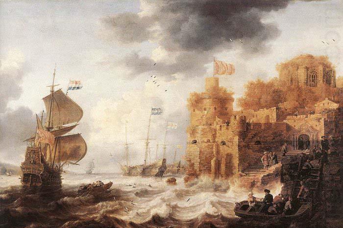 PEETERS, Bonaventura the Elder An Oriental Harbour china oil painting image